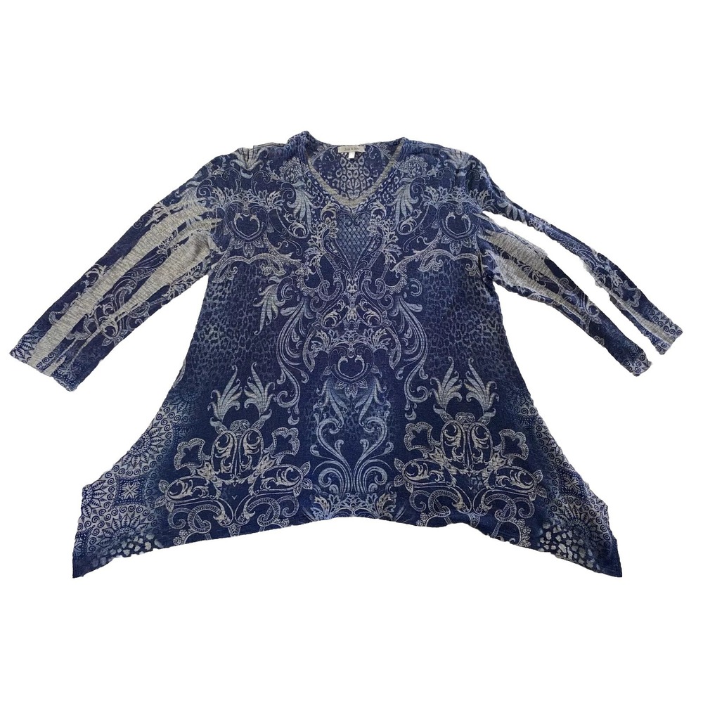 Jess & Jane Shark Bite Mini Dress/ Tunic Top Read Details Size 2XL